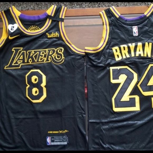 Lakers Black Mamba Kobe 8/24 and Gigi 2 Jersey Lakers Black Mamba Kobe 8/24 and Gigi 2 Jersey